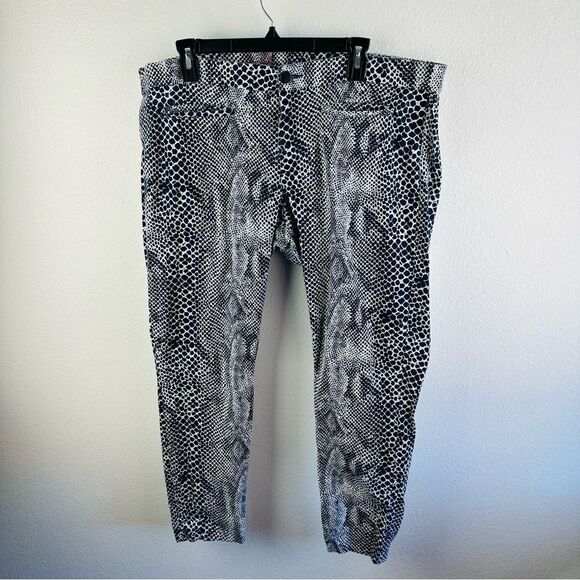 GAP Khaki Navy White Snake Skin Chino Pants Size 20 - Picture 1 of 5